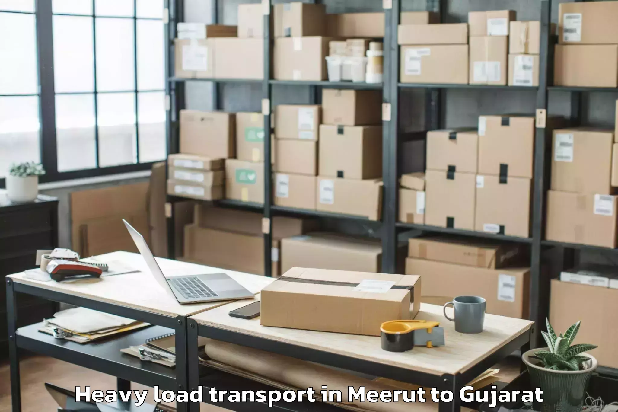 Book Meerut to Kaprada Heavy Load Transport Online